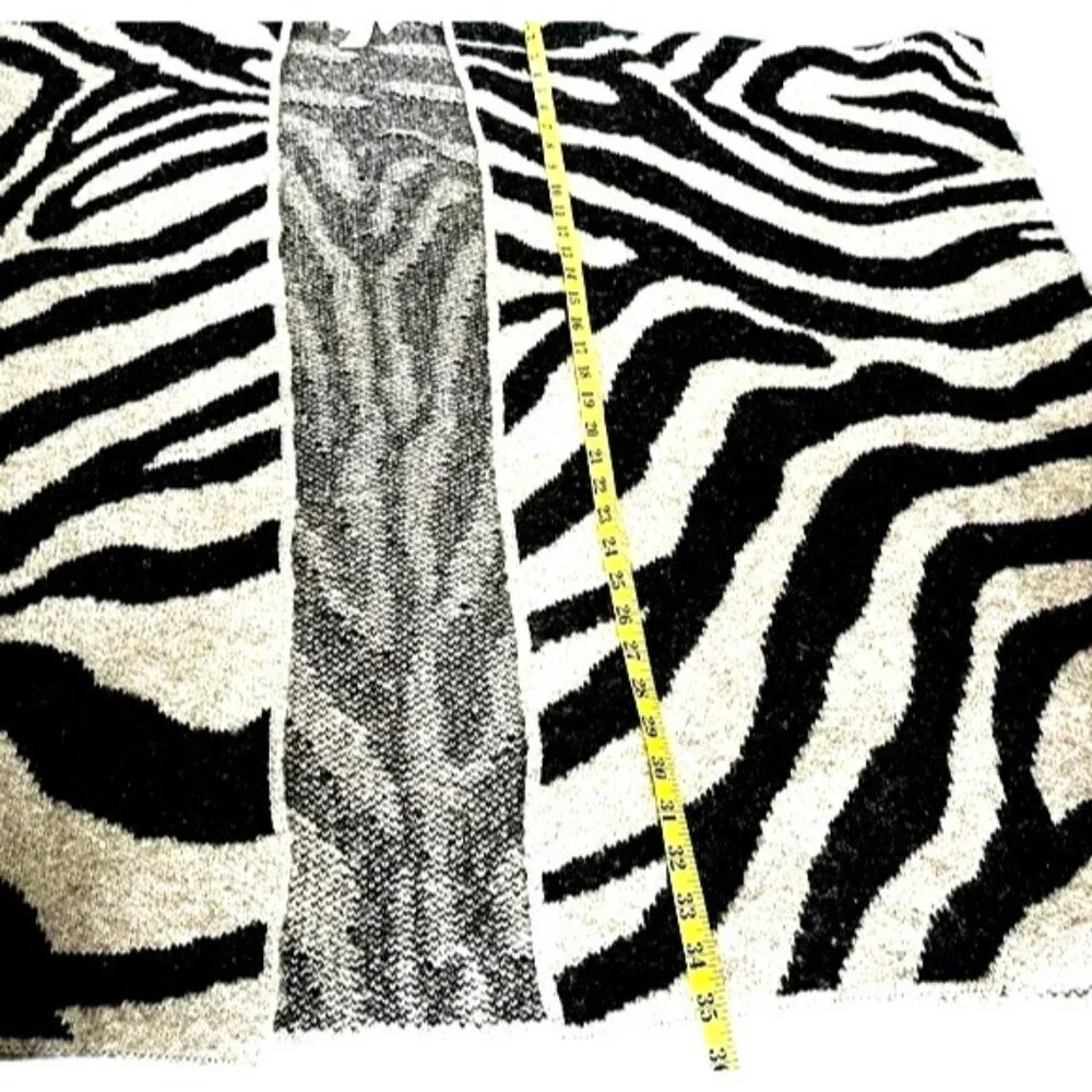 Mara Hoffman Zebra Print Alpaca Wool Blend Open Front Kimono Cardigan O/S Made I - Picture 12 of 14